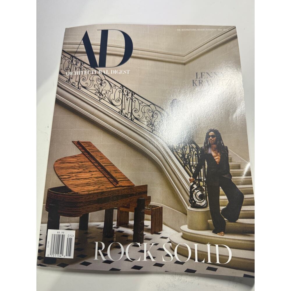 Architectural Digest Magazine May 2025 Lenny Kravitz Rock Solid Design Home